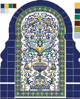 Handmade Ceramic Tile Murals – Tree of Life & Spanish Revival