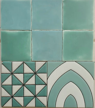 Handmade Zellige-Type Porcelain Tile – Moroccan-Style Backsplash, Bathroom, Pool, & Wall Tile (Price per Box 5.32SFT)