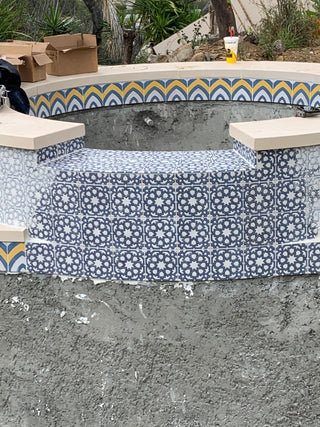 Over Stock Sale - 6x6 Hand-Painted Simple Marakesh Islamic Star Tile
