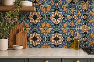 Sidus Handmade Spanish Revival & Mediterranean Ceramic Tile – 6" × 6" (25 Tiles per Box)