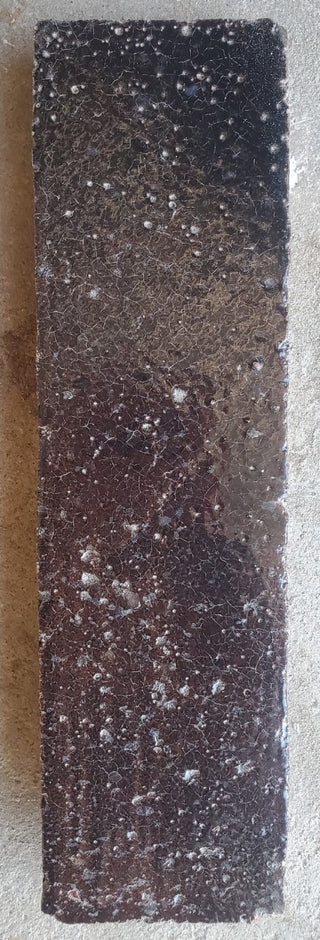 Handmade Black Brick Tile – Glazed Red Clay, 40 pcs (~5.3 sq ft per box)
