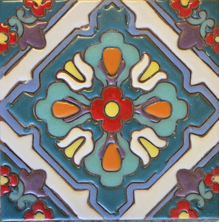 Spanish Revival Delmar Hand Glazed Tile 6x6 - Delmar (Per Box 26 pcs)
