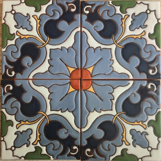 Sidus Handmade Spanish Revival & Mediterranean Ceramic Tile – 6" × 6" (25 Tiles per Box)