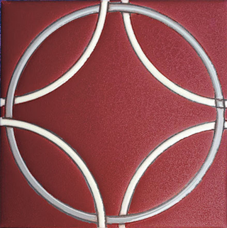 Ellipse  6x6 Handmade Ceramic Tile – Modern Geometric Design