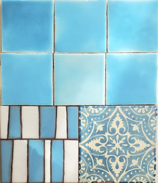 Handmade Zellige-Type Porcelain Tile – Moroccan-Style Backsplash, Bathroom, Pool, & Wall Tile (Price per Box 5.32SFT)