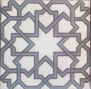 Over Stock Sale - 6x6 Hand-Painted Simple Marakesh Islamic Star Tile