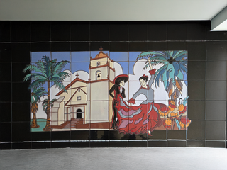 Flamenco Dancers & Mission Tile Mural – 36" x 60"