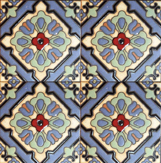 Spanish Revival Delmar Hand Glazed Tile 6x6 - Delmar (Per Box 26 pcs)