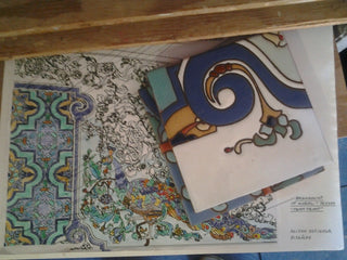 Malibu Peacock Tile Mural – 9'x3.5' Historic Spanish Revival Design