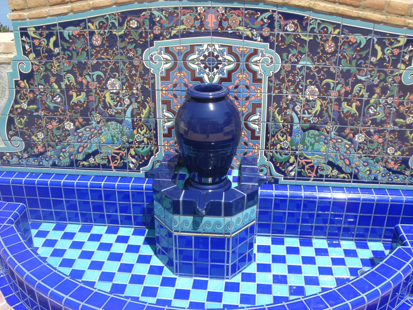 Adamson's House Fountain Peacock Mural Reproduction